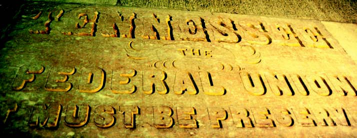 Only some 20% of the original gilding was still intact on the 1851 marble tablet from Tennessee.